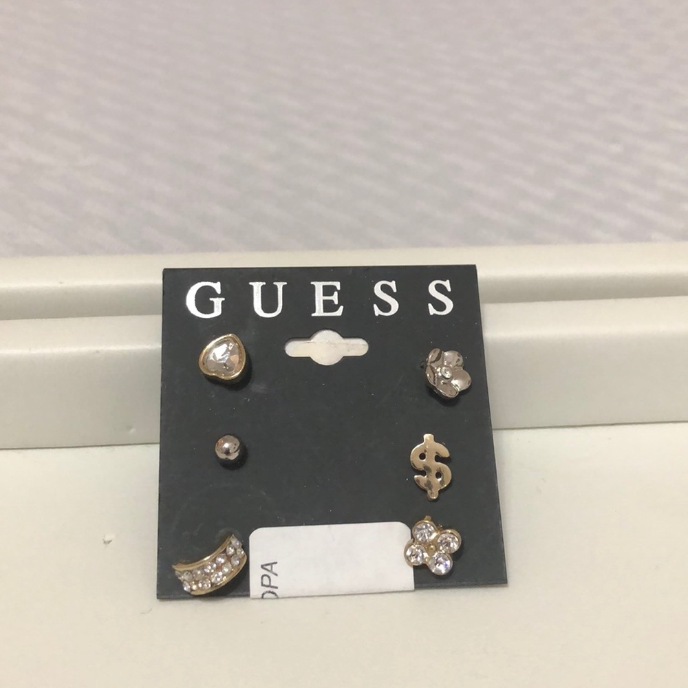 Guess Two-Tone Mix & Match Stud Earrings